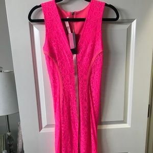House of CB pink lace dress. Xs.